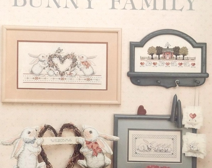 Adorable Bunny Family (Leaflet 607) Cross Stitch Design by Frankie Buckley