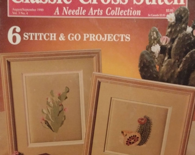 Classic Cross-Stitch Magazine from August/September 1990