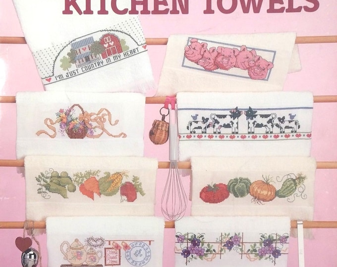 Easy Cross Stitch Kitchen Towels (3518) by Sam Hawkins