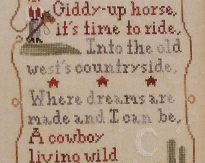 Adorable Cowboy Dreams (Country Cottage Kids Chart No. Three) Cross Stitch Design by Country Cottage Needleworks