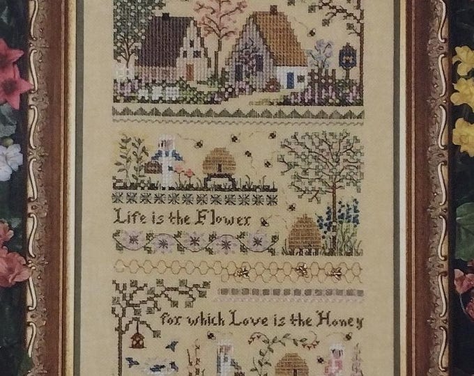 Idyllic Babe's Honey Farm Sampler (119) Cross Stitch Design by Thea Dueck