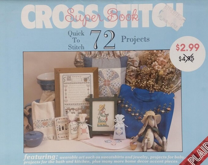 Vintage Cross Stitch Super Book Published by Plaid Enterprises