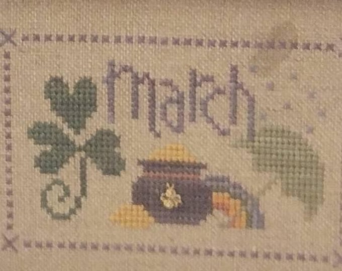 A Year with Charm March (#F03) Flip-It Cross Stitch Design by Lizzie Kate