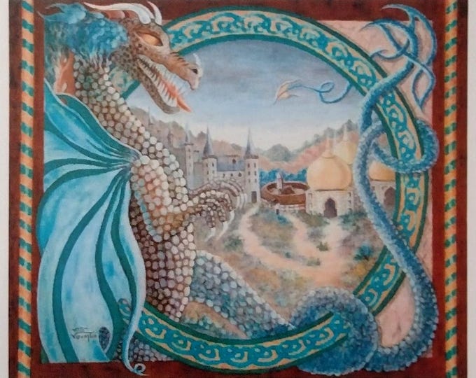 Stunning Celtic Dragon Lands Cross Stitch Designs (HEAVVT109) by Heaven and Earth Designs