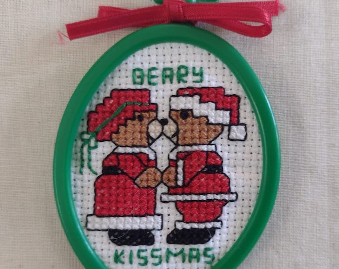 Cuddly Teddy Bear Cross Stitch Ornament