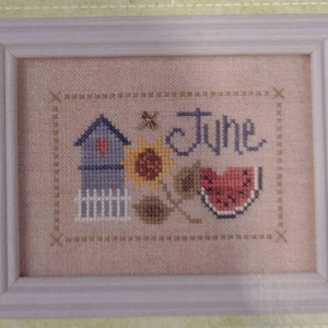 A Year with Charm June (#F06) Flip-It Cross Stitch Design by Lizzie Kate