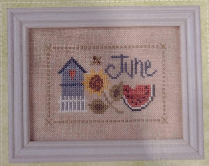 A Year with Charm June (#F06) Flip-It Cross Stitch Design by Lizzie Kate