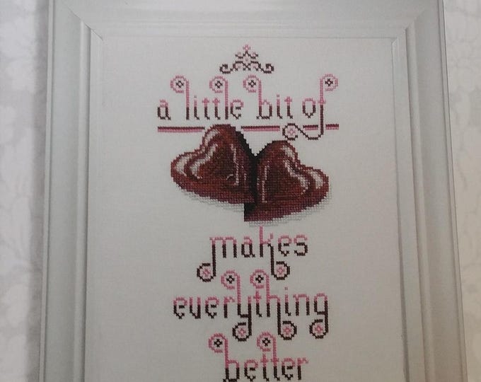 A Little Bit of Chocolate... Cross Stitch Design by Kit & Bixby