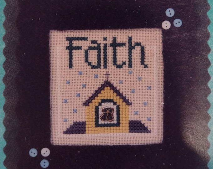 Christmas Blessings Faith (#F55) Flip-it Cross Stitch Design by Lizzie Kate