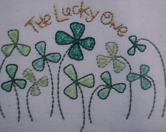The Lucky One Embroidery designed by Twin Stitchers