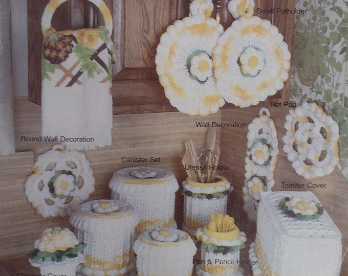 Bright Blossoms Crochet Kitchen Set (87P31) by Donna Piglowski