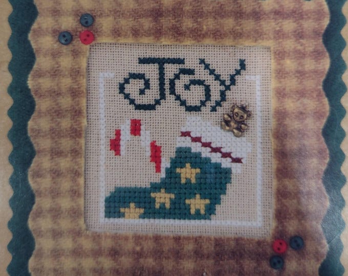 Christmas Blessings Joy with Charm (#F50) Cross Stitch Design by Lizzie Kate