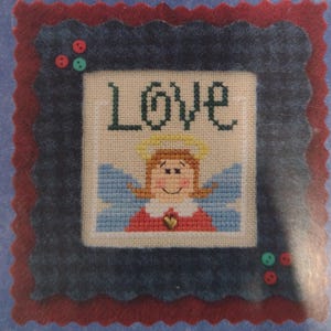 Christmas Blessing Love with Charm (#F46) Cross Stitch Design by Lizzie Kate