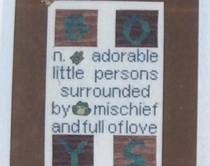 Bouncing Boys (Tag-You're It Series) cross Stitch Design by Forever In My Heart