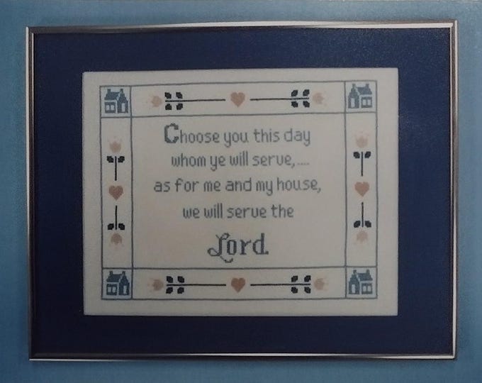 Simple Choose You This Day Cross Stitch Design by Patricia Ann