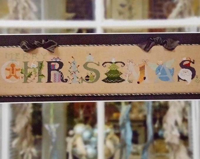Merry C.H.R.I.S.T.M.A.S. Cross Stitch Design (No.309) by The Cross-Eyed Cricket