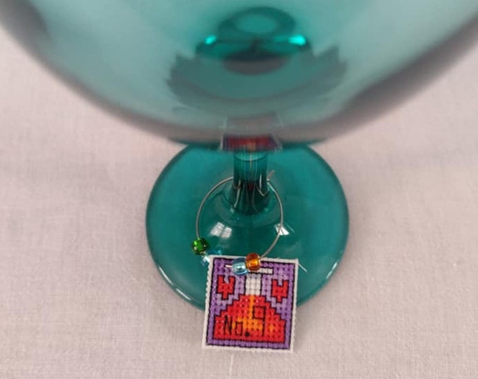 Handmade Love Potion #9 Wine Charm - Finished