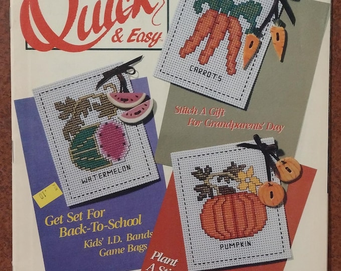 Cross Stitch Quick & Easy Cross Stitch Magazine Aug/Sept 1990