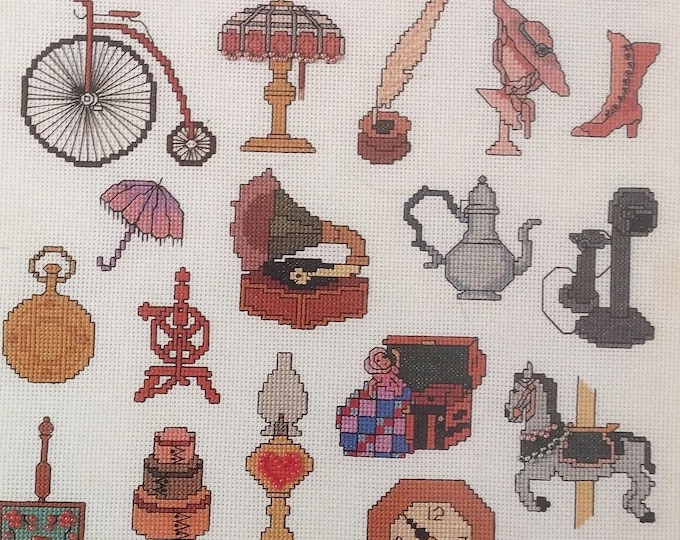Nostalgic Mini Attic Antiques Cross Stitch Design by Graphworks Ltd
