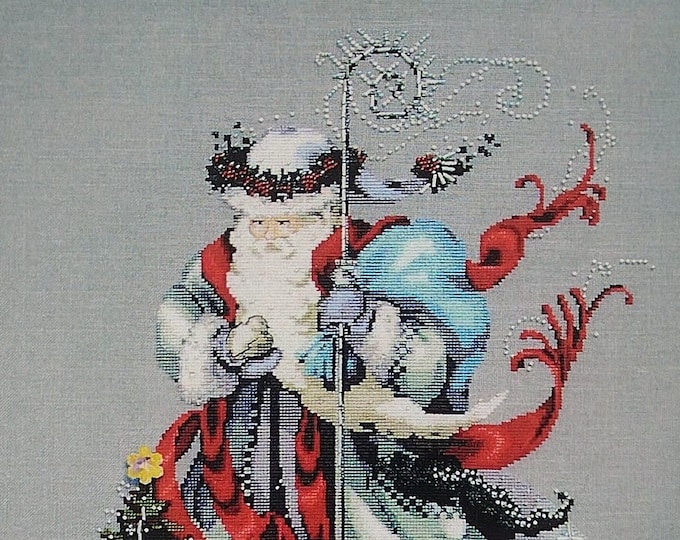 Victorian Winter White Santa (MD-100) Cross Stitch Design by Mirabilia