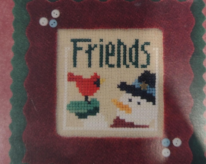Christmas Blessings Friends (#F47) Flip-it Cross Stitch Design by Lizzie Kate