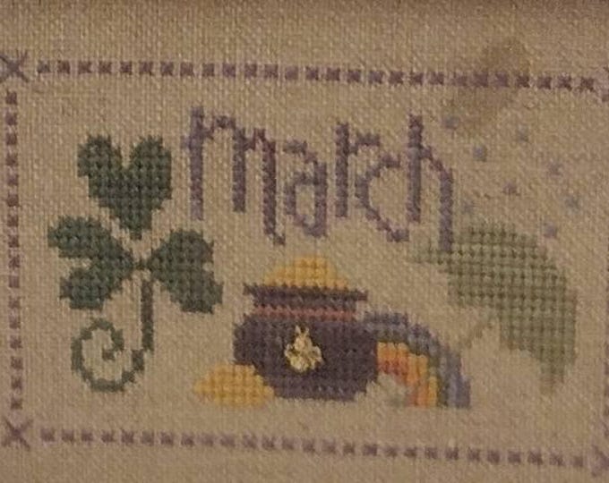 A Year with Charm March (#F03) Flip-It Cross Stitch Design by Lizzie Kate