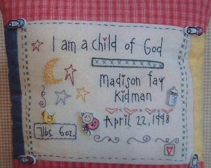 Child of God Embroidery Design by Sandra Workman