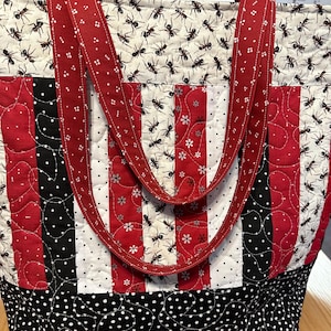 Bolso de mano y cartera con diseño de hormigas para primavera, verano y picnic.