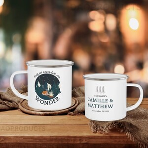 Personalized Camping Mug, Couple Camping Coffee Cup, Engagement Announcement, Anniversary Gift, Wedding Gift, Christmas Gift