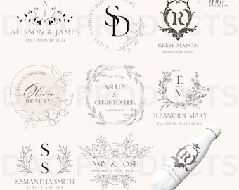 Floral Family Monogram Bundle: Editable Canva Templates (Digital Download)