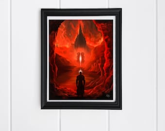 Judgment, Fantasy DIGITAL artwork, download, printable, wall art, Fantasy digital image, mythical, imaginative landscapes, Raiin.