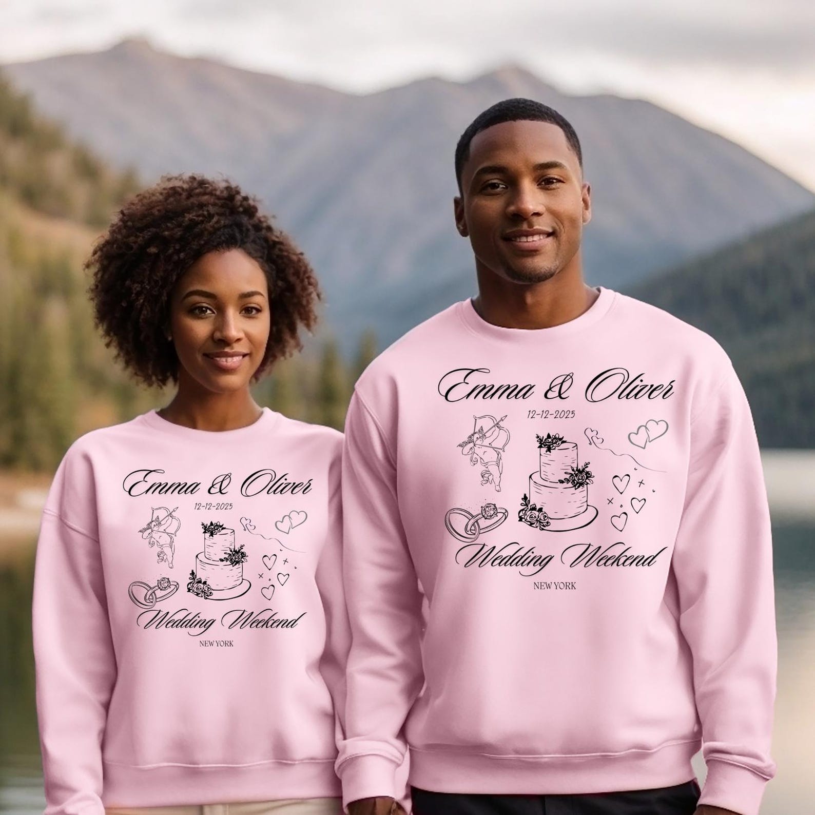 Wedding Merch Examples Personalized Wedding Shirt With Location, Wedding Guests Merch for ...