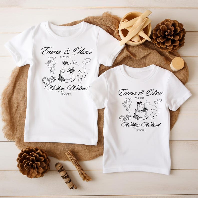 Wedding Merch Examples Personalized Wedding Shirt With Location, Wedding Guests Merch for ...