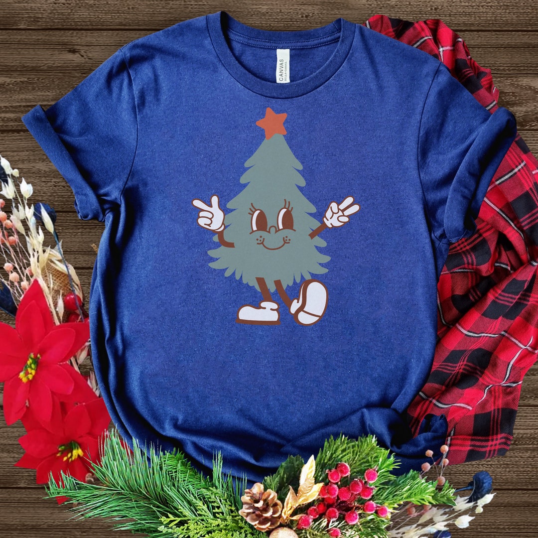 Happy Christmas Tree 3 Christmas Tree Tshirt Dancing Tree Etsy