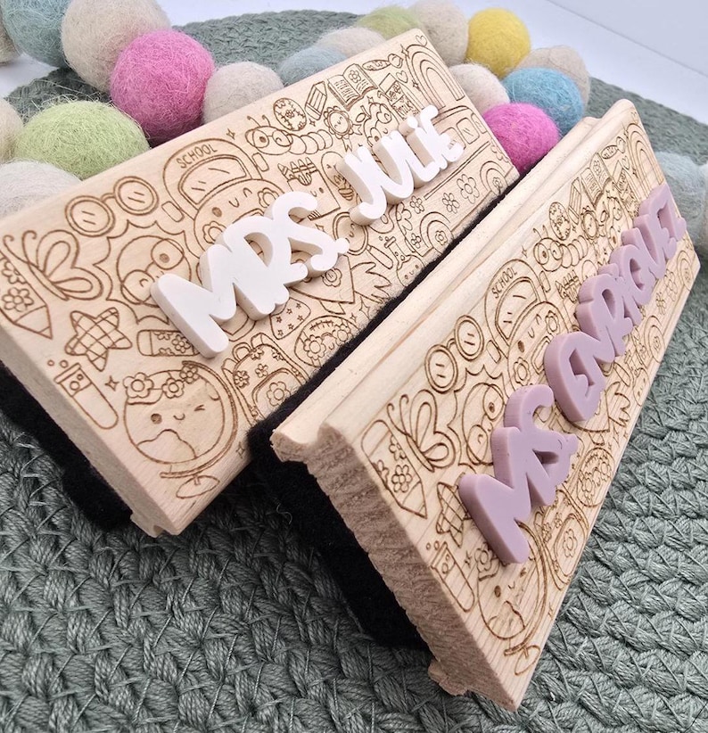 Teacher Appreciation gift, Personalized teacher eraser, Teacher gift, End of School, Whiteboard eraser bild 6