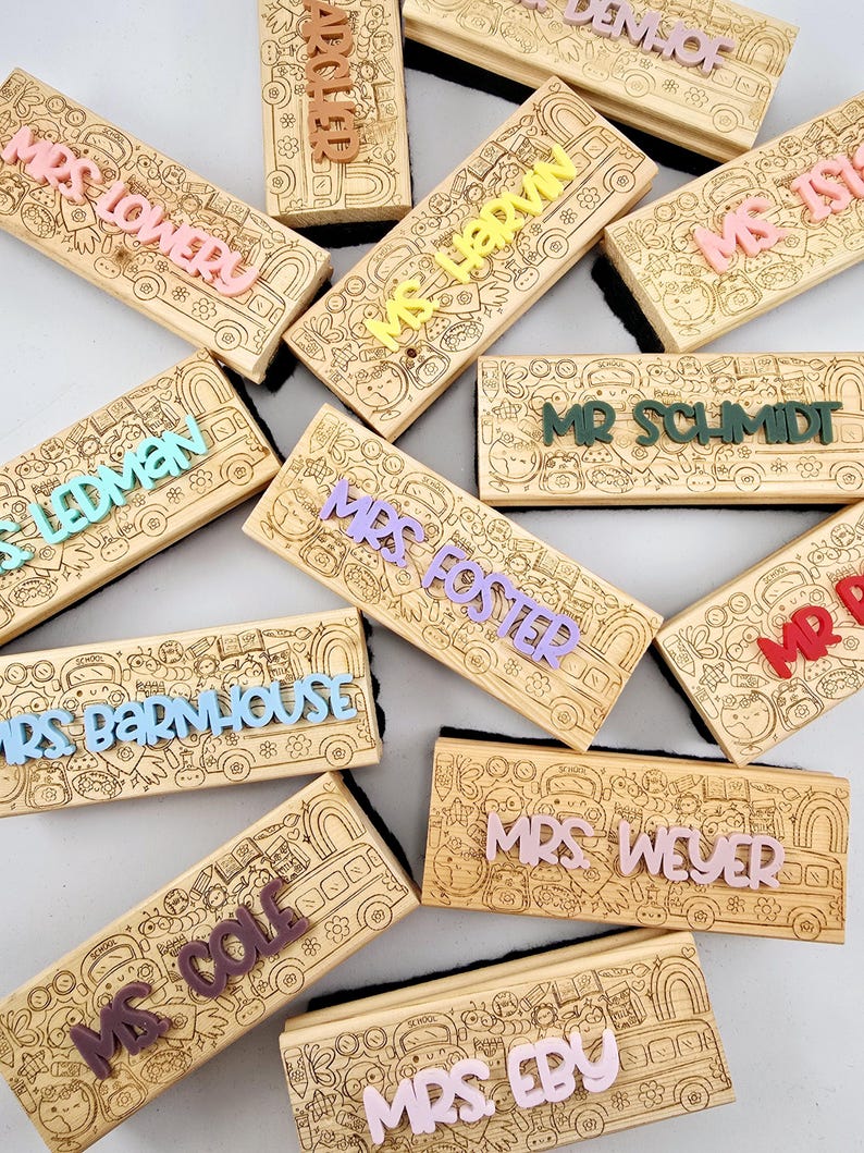 Teacher Appreciation gift, Personalized teacher eraser, Teacher gift, End of School, Whiteboard eraser bild 9