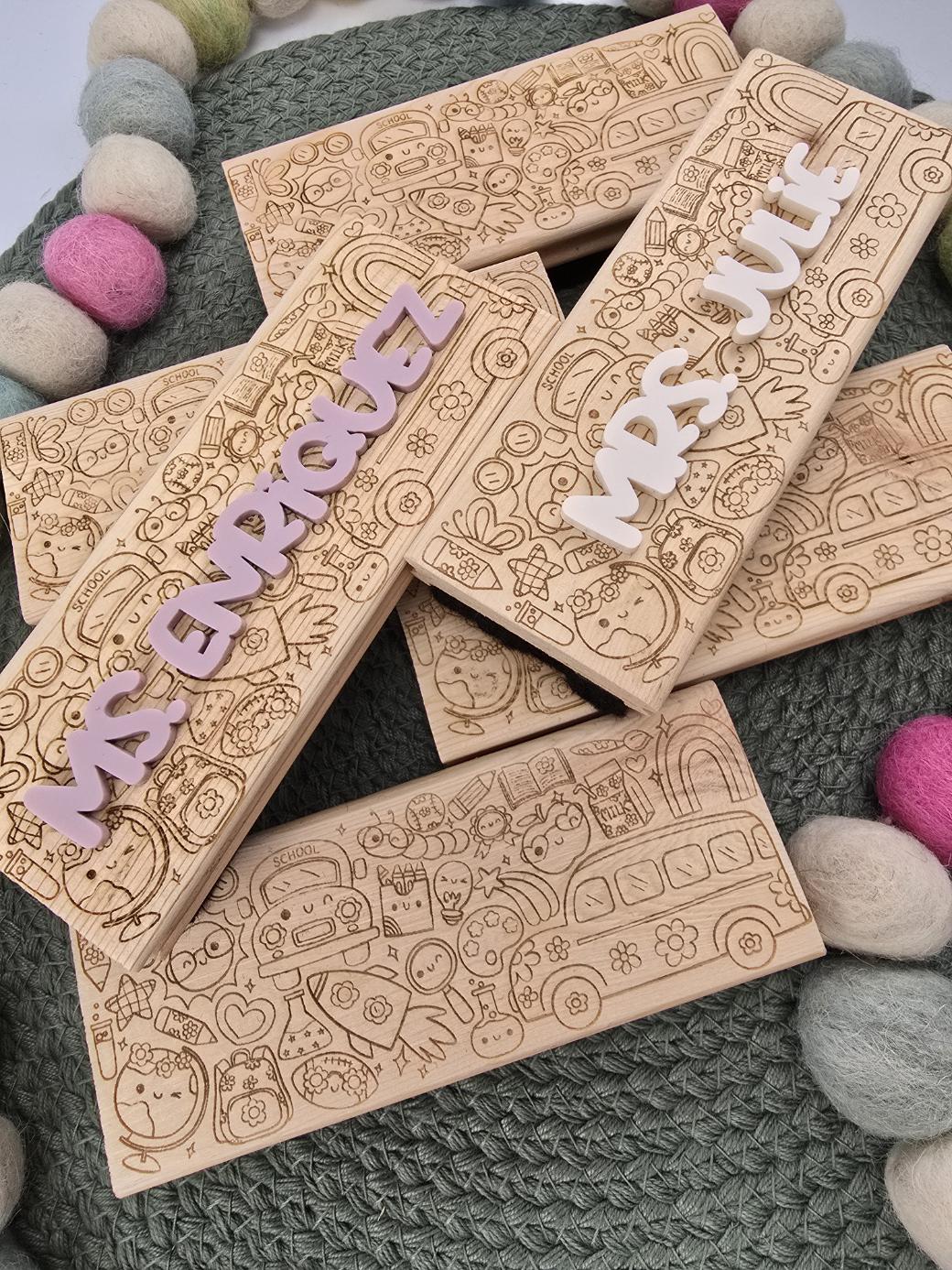 Teacher Appreciation gift, Personalized teacher eraser, Teacher gift, End of School, Whiteboard eraser
