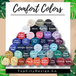 a poster with the words comfort colors on it