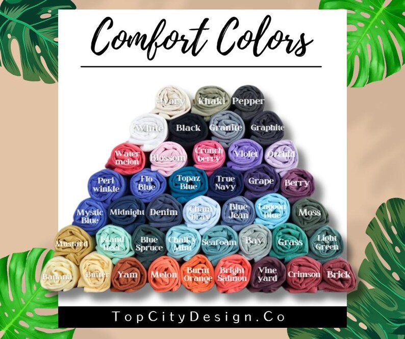 a poster with the words comfort colors on it