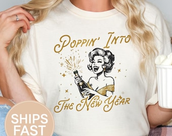 Champagne New Year Shirt: NYE Party Style Comfort Color 1717 Gift