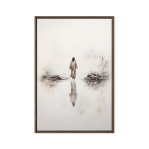 Göttliche Reflektion / Jesus Christus Kunst / Christliche Kunst / Moderne gerahmte Leinwand