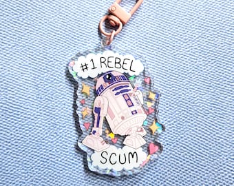 R2-D2 Star Wars Holographic Acrylic Charm