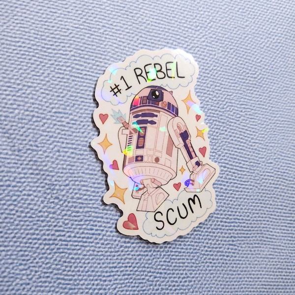 Star Wars R2-D2 3" Holographic Sticker