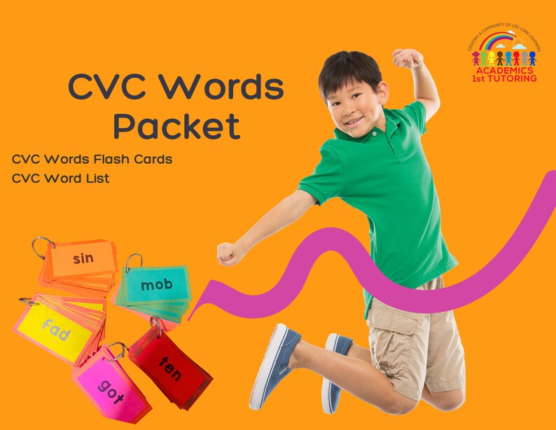 Short Vowel CVC Bundle: Word Charts and Flash Cards - Etsy