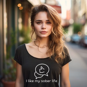 I Like My Sober Life Gift Rehab T-Shirt Sobriety Sober Gift, alcoholism awareness, clean lifestyle tee, AA sponsor gift, AA support