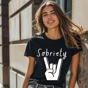Sobriety Rocks T Shirt Gift Recovery T-Shirt  Sobriety Solidarity Sober Gift AA sobriety awareness, clean lifestyle tee, Sober support gift