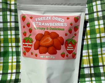 Freeze Dried Organic Strawberries 21g