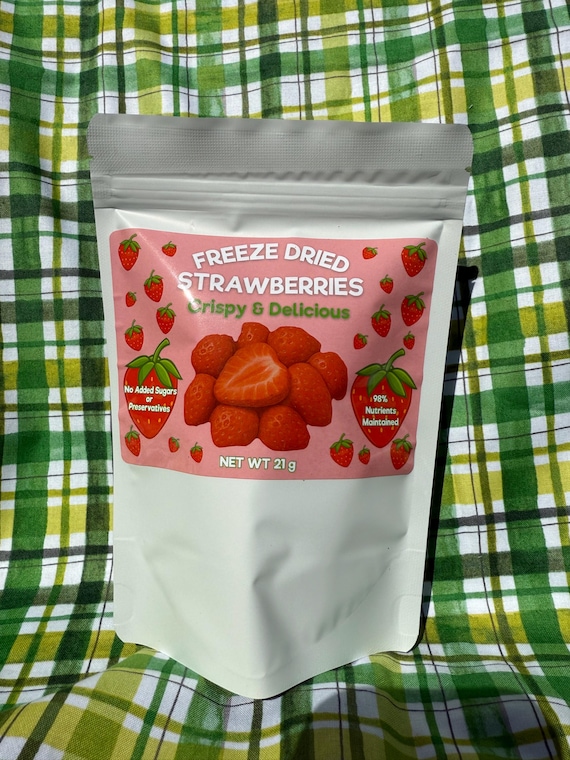 Freeze Dried Organic Strawberries 21g
