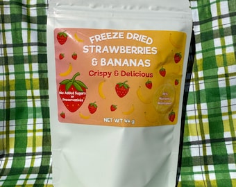 Freeze Dried Mix of Strawberries and Bananas 44g