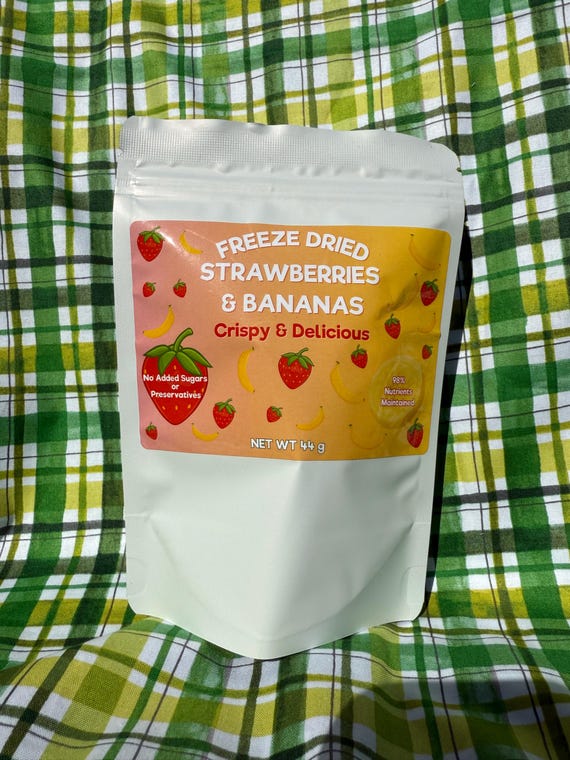 Freeze Dried Mix of Strawberries and Bananas 44g